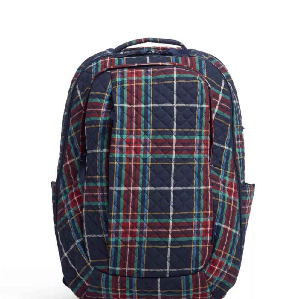 Vera Bradley Tartan Plaid Quilted Backpack